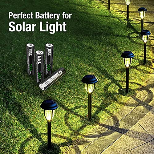 Baterias recarregáveis ​​para luzes solares ao ar livre 1.2V 500mAh AAA Bateria triplica uma bateria para luzes solares, luzes