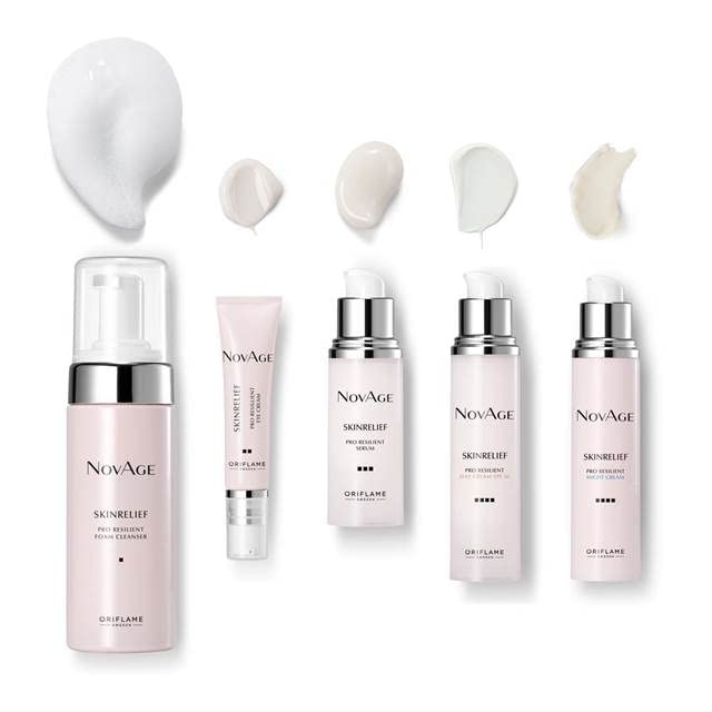 Nov Age SkinRelief Pro Resiliente Conjunto de 5 produtos recomendados para todas as idades para pele sensível