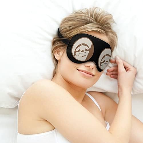 Máscara de máscara de olho de impressão de preguiça fofa máscara de sono bloqueando