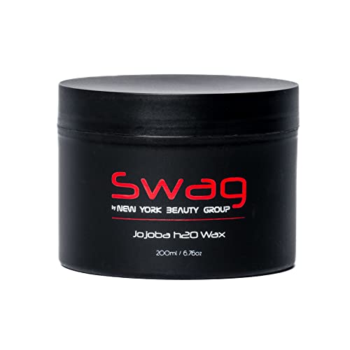 Swag Jojoba H20 Cera para homens - fórmula não pegajosa com fragrância leve - facilmente molda seu cabelo - 6,76 oz