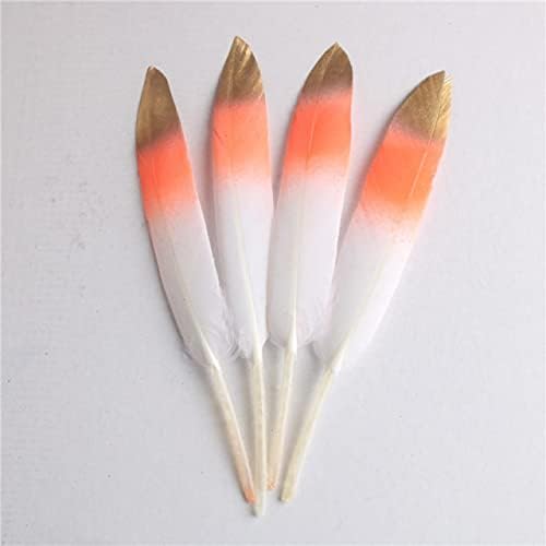 Pumcraft Feather for Craft 20pcs / lot pulverizar penas de ganso de ouro 10-15cm / 4-6in penas para artesanato jóias acessórios