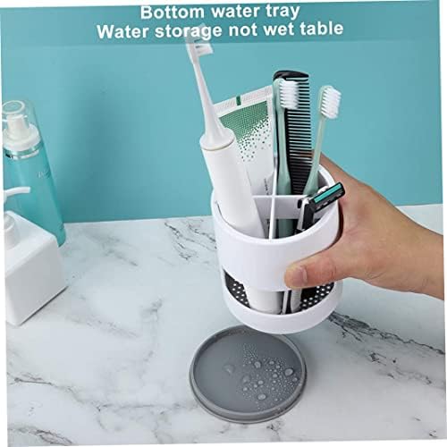 Porta -escova de dentes sduulimo para caddy de escova de dentes, suporte de pasta de dente, plástico, porta -dentes brancos