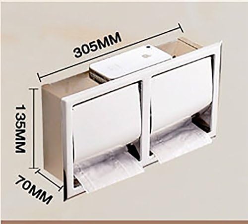 Suporte do rolo do vaso sanitário, caixa de lenço de lenço de lenço de papel do banheiro aço inoxidável, caixa de papel higiênico