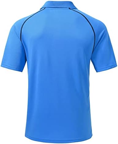 Camisa de pólo masculino masculino Yukaichen Camisetas de golfe clássicas de ajuste com design