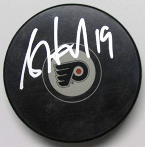 Scott Hartnell Flyers Autografou/assinado Flyers Logo Puck JSA 144350 - Pucks NHL autografados