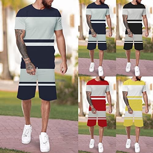 Mens sets curtos roupas 2 peças moda de verão trajes casuais se adapta a calças homens