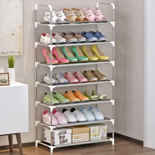 Enviado 1pc Rack de sapatos simples, prateleira de sapato de pé livre, sapatos de várias camadas, 7 camadas de gabinete de sapatos de grande capacidade para entrada em casa