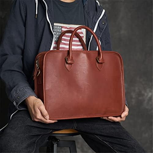 Lepsjgc Men's Genuine Leather Bag Sagra Sacos de Escritório para Men Bolsa Bolsa de Laptop Man Bolsa Bolsa Male