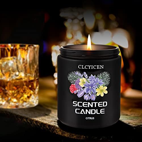 Velas perfumadas, velas perfumadas de lavanda Clcyicen para cheiro em casa, velas de jarra de 8 onças para homens,