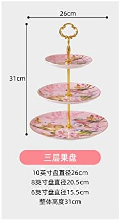 Placa de frutas de três camadas de três camadas, sala de estar China China China Multi-camada de camada da tarde de sobremesas
