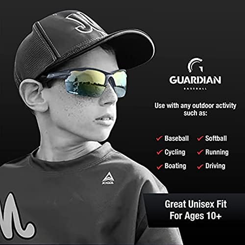 Óculos de sol Guardian Baseball para idades de 10 para adultos - óculos de sol esportivos para homens, mulheres e jovens - ciclismo,