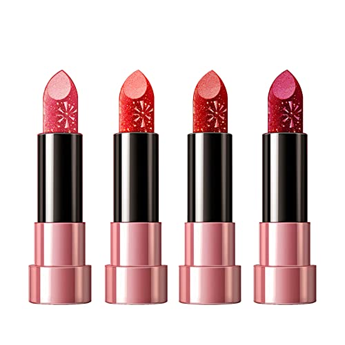 Lip Gloss Girls 1 pacote de batom hidratante hidratante Mattes Lipstick Fácil de transportar maquiagem labial criativa 4 cores de maquiagem opcional