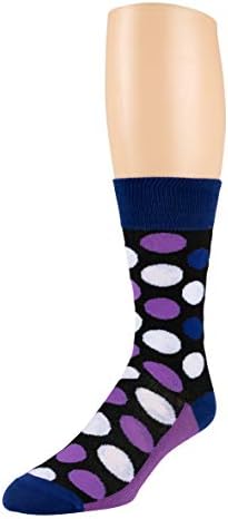 Vestido de padrões masculinos de Zeke Funky Fun Colorful Crew Socks 12 padrões variados