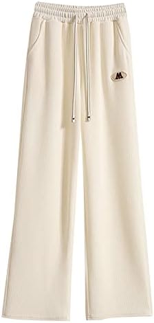 Calças de treino Miashui com bolsos para mulheres 2022 Mulheres de perna grande feminina Pontas de vestido alto casual para