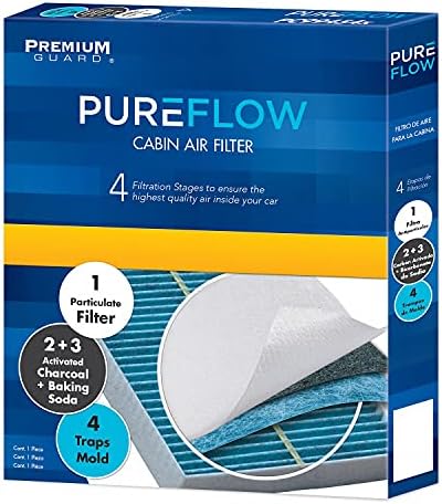 Filtro de ar da cabine Pureflow PC5530X | Fits 2006-02 Nissan Altima, 2006 Sentra, 2021-16 NP300, 2007-03 Murano, 2008-04 Maxima, 2022-11 Mitsubishi Outlander Sport, 2022-08 Outlander, 2017-08 Lancer