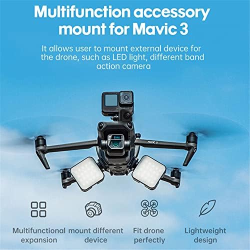 Moudoauer cother de câmera personalizado para DJI Mavic 3 Câmera de drone de drone top top estendido suporte de suporte de luz de luz LED LED Acessório