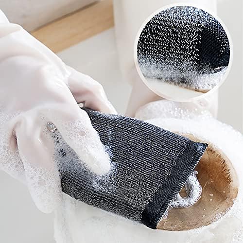 6pcs de aço inoxidável esponja limpa esponja esponja de arame descalcimento pano de cozinha maconha de macote