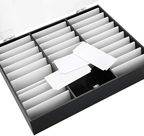 Organizador da caixa de arte da unha Filfeel, 30 Compartamentos Dicas de unhas Recipiente vazio Transparente Soluções de decoração