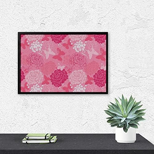 Butterfly rosa Dahlia Diamond Painting Kits 5D DIY Full Drill Rhinestone Arts Decoração de parede para adultos 8 x12