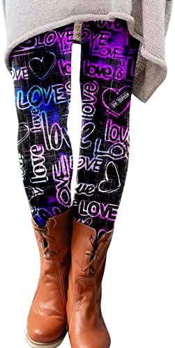 Treino leggings pack women women love love calças impressas leggings personalizados para leggings executando Natal Santa Pilates