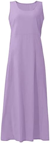 Vestidos de festa nokmopo para mulheres 2023 moda casual colorido colorido de cor de algodão sem mangas
