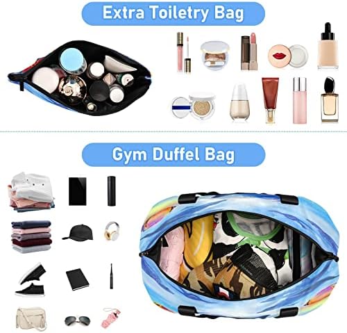 Bag de Duffle Duffle de viagem Sport Bag de ginástica para mulheres, bolsa de golfinhos com compartimento de sapatos,