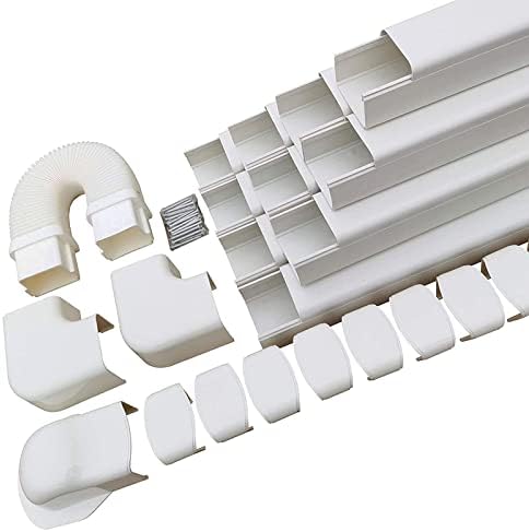 Tbesme 3 PVC Decorative Line Set Tampa Kit para Mini Mini Air Condicionadores de Ar condicionado e Sistema de Bombas de Calor