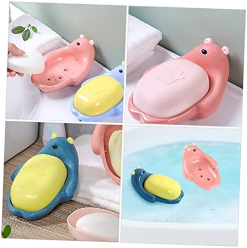 Alipis Soap Box Holder Holder Lip Gloss Bloss Dispensador Recipiente Viagem Recipiente 2pcs Caixas Bubble Box Box de Soop Self Drening