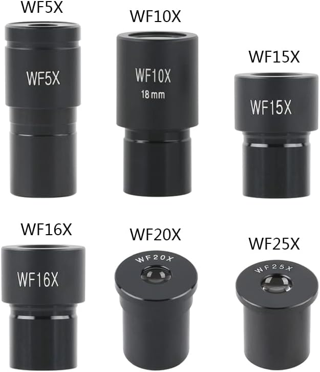 Acessórios para microscópio de laboratório 2pcs/conjunto microscópio biológico wf5x wf10x wf16x wf20x wf25x wf30x acessório, 23,2