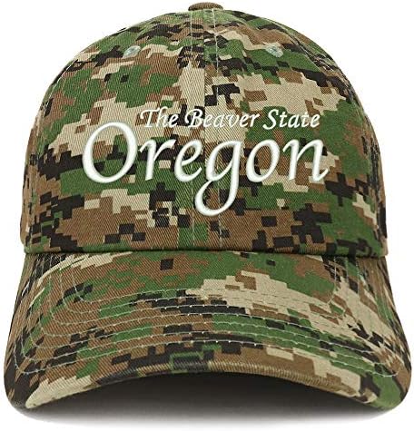 Loja de vestuário da moda Oregon O Beaver State bordou algodão Capt Ajuste Cap Dad Hat Dad