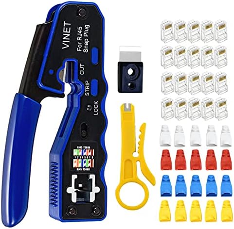 Kit de ferramentas de crimpagem de vinet rj45 all-in-one ferramenta de fio de fios de fios de fios para cat5e cat6