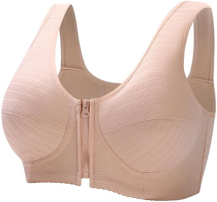 Cobertura completa feminina Everyday Bra Zip Front Close Push Up Bralette Wireless High Support Brassiere Post Bra Surgical