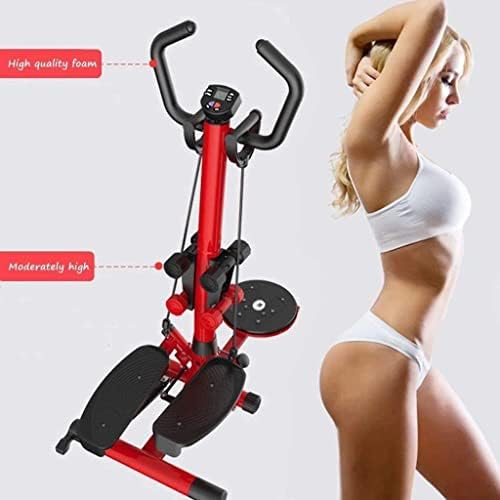 Madrões mxjcc para exercícios, mini escada de stepper com exibição, escalada de escalada Máquina de fitness machine elíptica equipamento de exercício de passo com faixas de resistência para treino doméstico