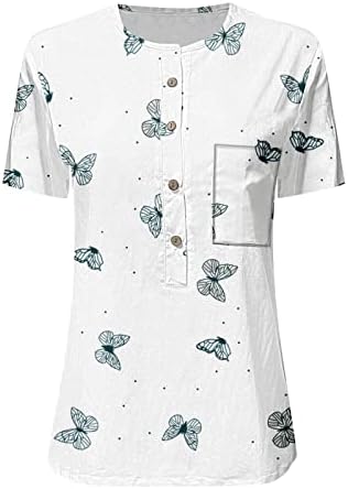 Button Down Down para mulheres soltas Fit Womens Summer Tops Fashion Fashion vintage Camisetas de manga curta Casual