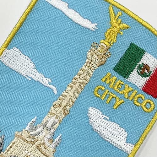 A-One 3 PCS Pack-el Ángel de la Independencia Patch+México Bandeira e alfinete, emblema de adesivo de mal