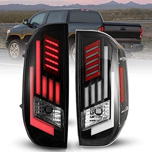 Conjunto de luzes traseiras de LED Roxx para 2014-2021 Toyota Tundra, luzes traseiras com lâmpadas de volta sequenciais de LED/luzes