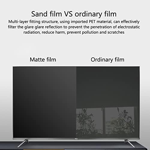 Protetor de tela anti -TV anti -UV, anti -brilho/anti -azul, filme fosco, alivia a fadiga ocular para LCD, LED, OLED e QLED 4K