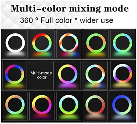 Zlxdp 10 polegadas RGB Ring Light com LED remoto anel fotográfico Light Light Selfie Tripé com Stand