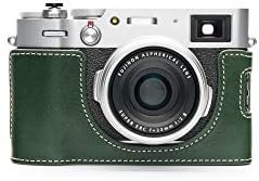Fujifilm X100V Caixa da câmera, Bolinus artesanal de couro real de couro real capa de capa para fujifilm Fuji x100v Câmera