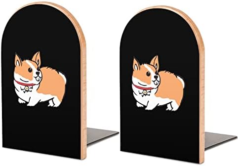 Livro de madeira de cachorro corgi termina