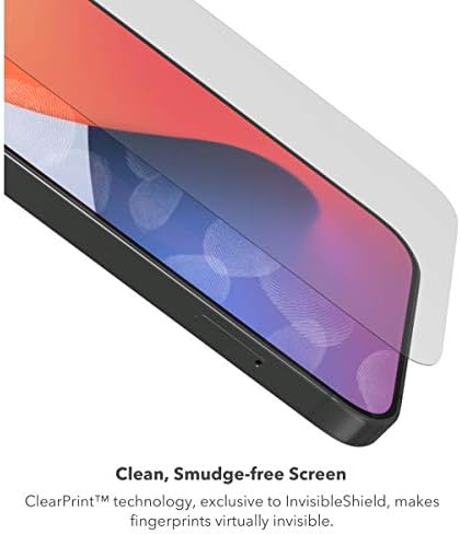 Zagg InvisibleShield Glass Elite VisionGuard- Para iPhone 12 Pro, iPhone 12, iPhone 11, iPhone XR - Proteção de impacto, resistente a arranhões, resistente à impressão digital, claro