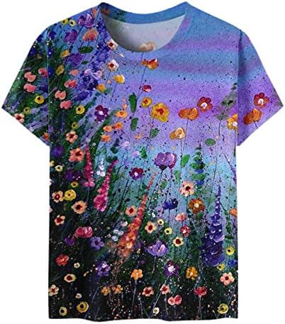 Camisetas de manga curta para feminino para feminino e outono colorblock impressão de colorblock fit lounge tops t camisetas