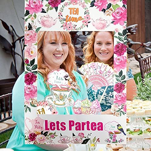 Jevenis permite que Partea Booth Frame Frame Partea Time Party Supplies Tea Party Supplies Lets Partea Photo Booth Props Tea Party