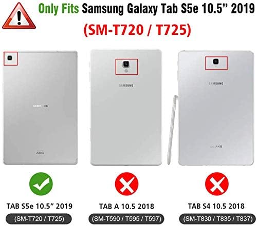 Caixa Apoll para Samsung Galaxy Tab S5e 10.5 2019 Sm-T720/T725/T727, Tampa de Kickstand de Chapra Rotativa à prova de choque