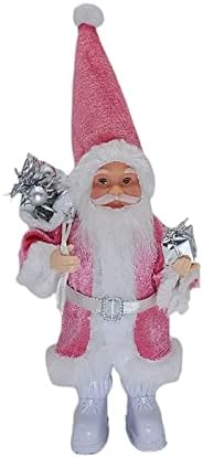 Decorações de Natal Pifude Papai Noel Doll Doll Ornament Pink Standing Pose Gift Pingente de Natal Feliz Natal Decoração