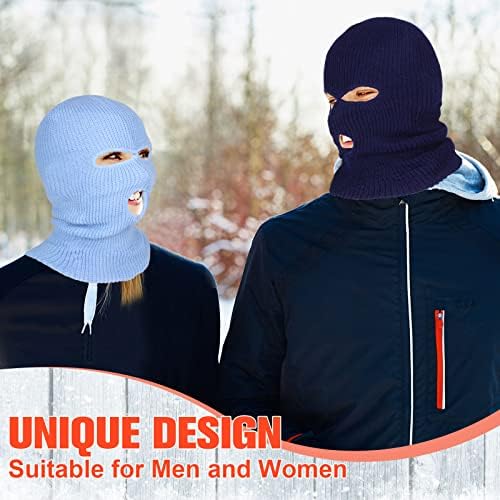 Vicenpal 15 peças 3 orifícios Balaclava Capa completa da face de inverno Balaclava Capa protetora de face para motocicletas esportivas ao ar livre, pilotagem multicolorida, tamanho único