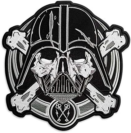 Estrela Darth Vader Pirate Skull Bordered Patch Iron on