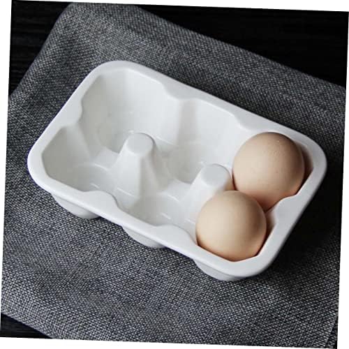 Yarnow 6 Cerâmica Bandeja de ovo Jóia de joias Stand Punto de ovo Rack de ovo Cerâmica RECIMENTO DE REÇÃO DO GRIA