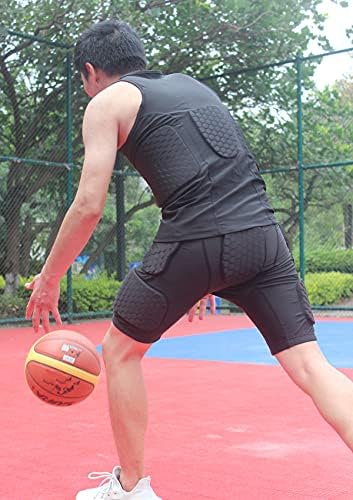 Topeter Shorts acolchoados compressão de skate curto de basquete