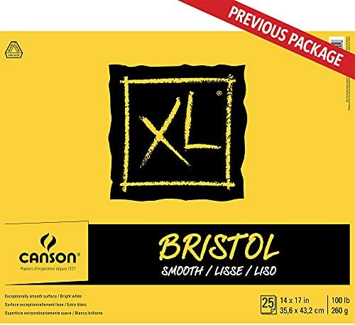 CANSON XL Série Bristol Papel, suave, dobra, 11x14 polegadas, 25 folhas - papel de artista para adultos e estudantes - marcadores, caneta e tinta